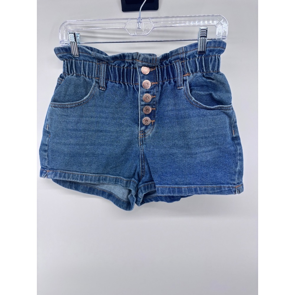 Wild Fable Denim Shorts Women's S High Waist Button Front Paperbag Cow Heart